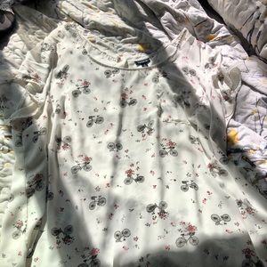 Torrid plus size bike print flow blouse